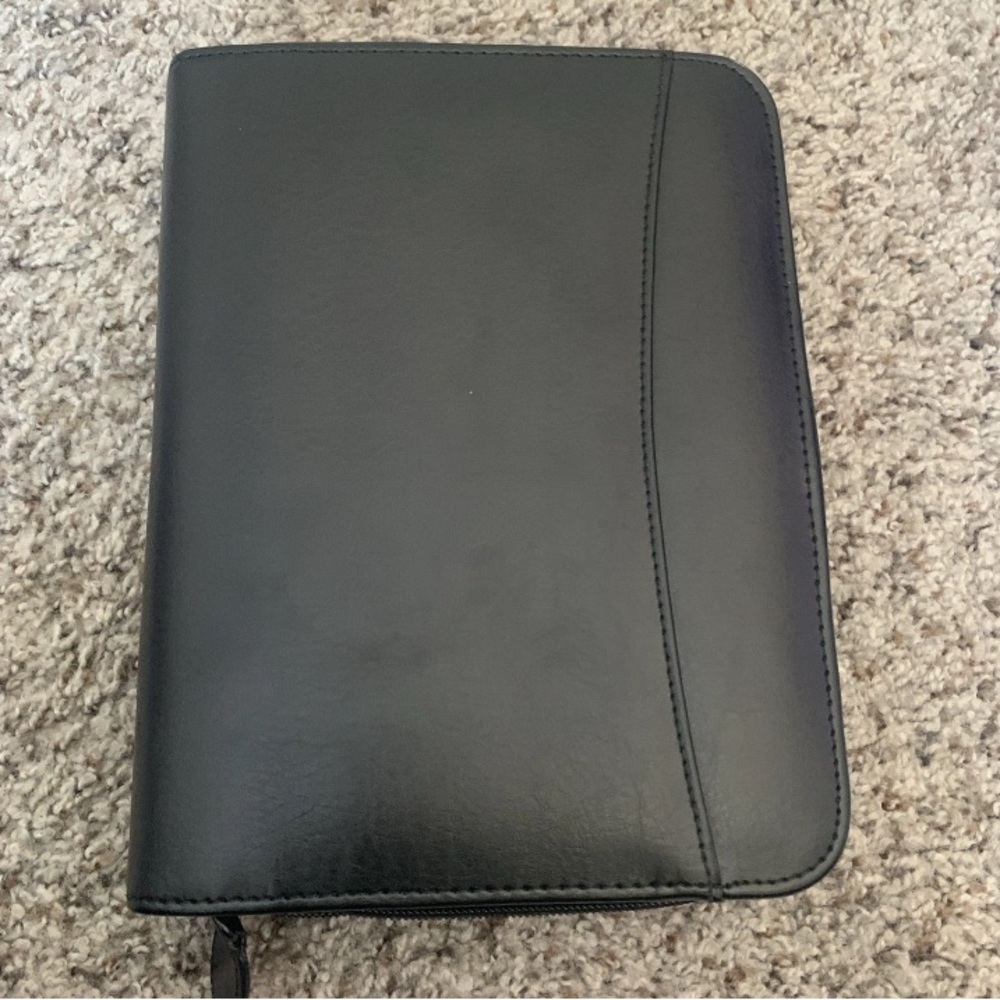 Franklin Covey Planner Black 6 Ring Simulated Leather